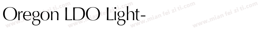 Oregon LDO Light字体转换